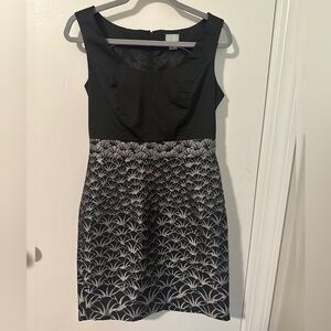 H&M Black and Silver Sleeveless Dress